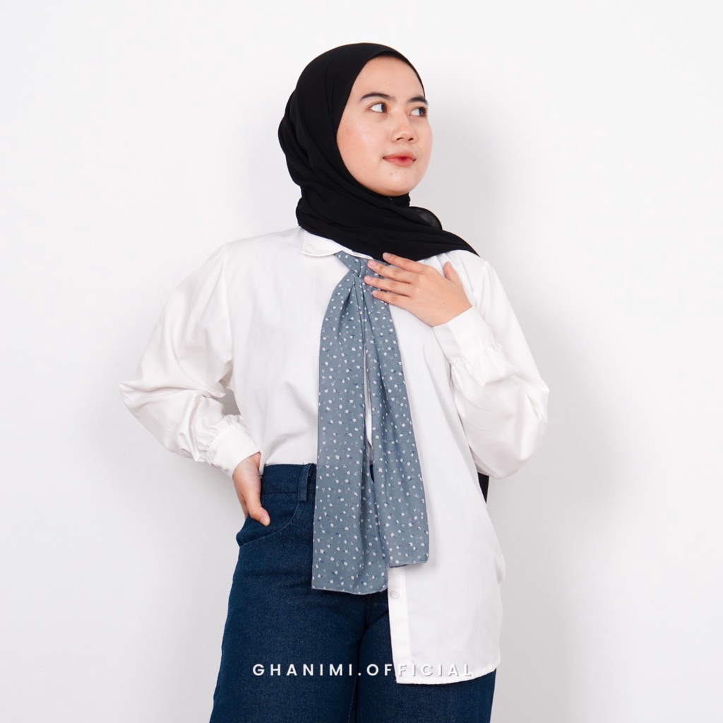 Ghanimi - Scarf Syal dan Bandana / Aksesoris motif / aksesoris kemeja polos / neck scarf motif / scarf hijab motif / scarf leher / syal kemeja