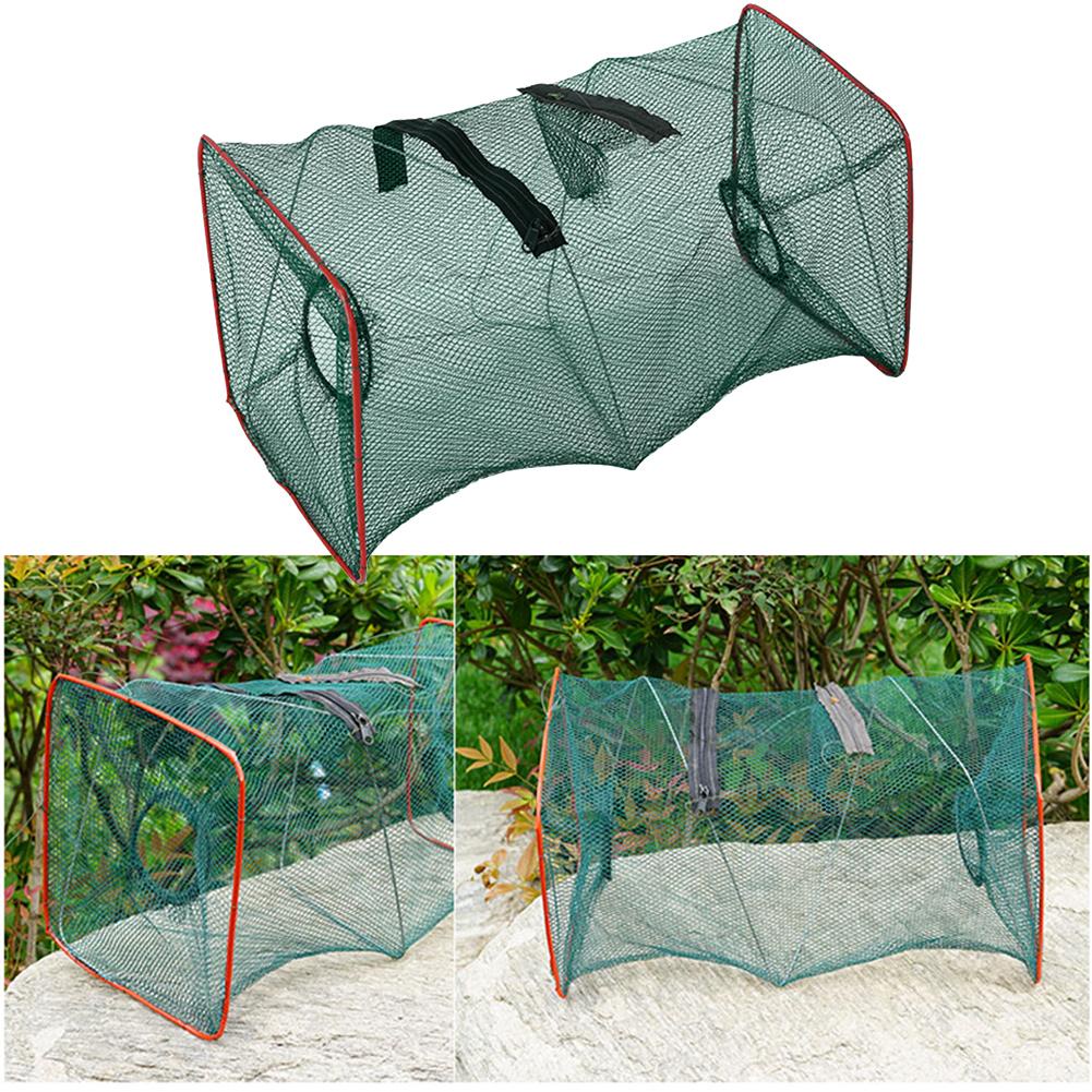 YGRETTE - Jaring IKAN UDAN DUA 2 LUBANG KOTAK Pancing Ikan Udang Fishing Net Cage Foldable KOTAK PERSEGI PANJANG