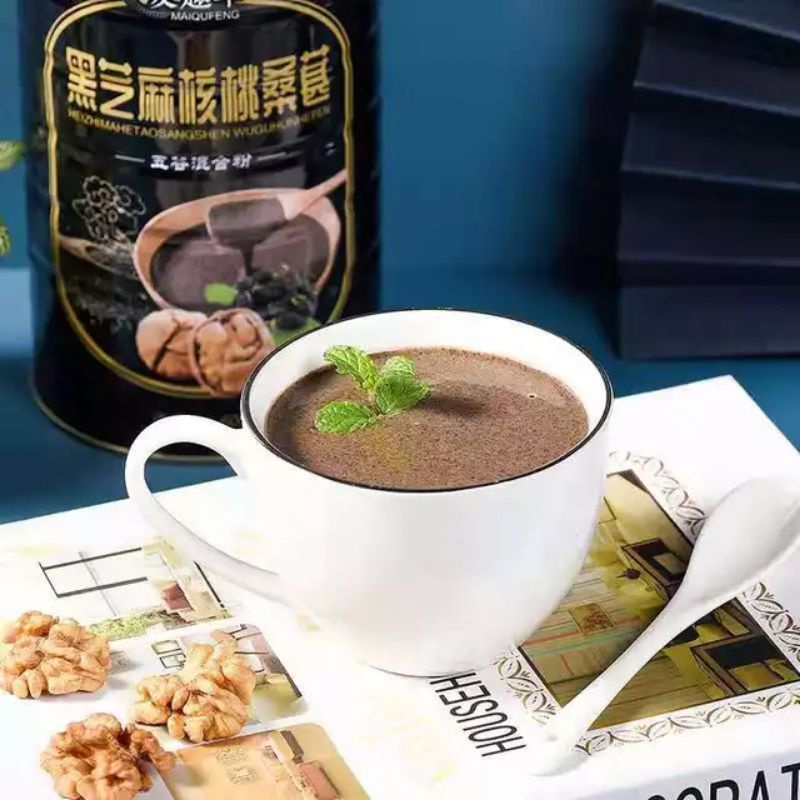 

black sesame walnut mulberry powder /bubuk walnut wijen hitam