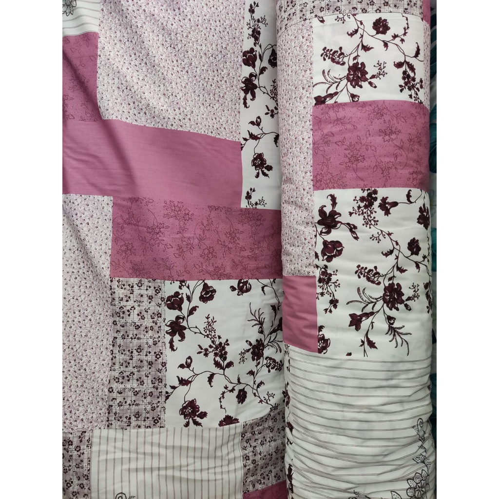 KAINKU - Kain Meteran Katun Lokal CVC &quot;JONATHAN HIJAU &amp; PINK&quot; (harga 1 meter)