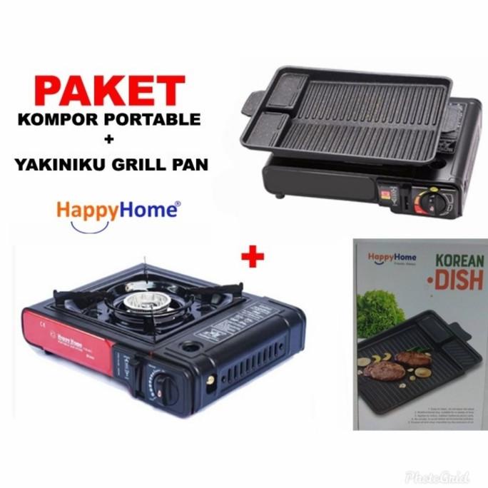 PROMO TERMURAH PAKET KOMPOR PORTABLE BBQ YAKINIKU GRILL PAN