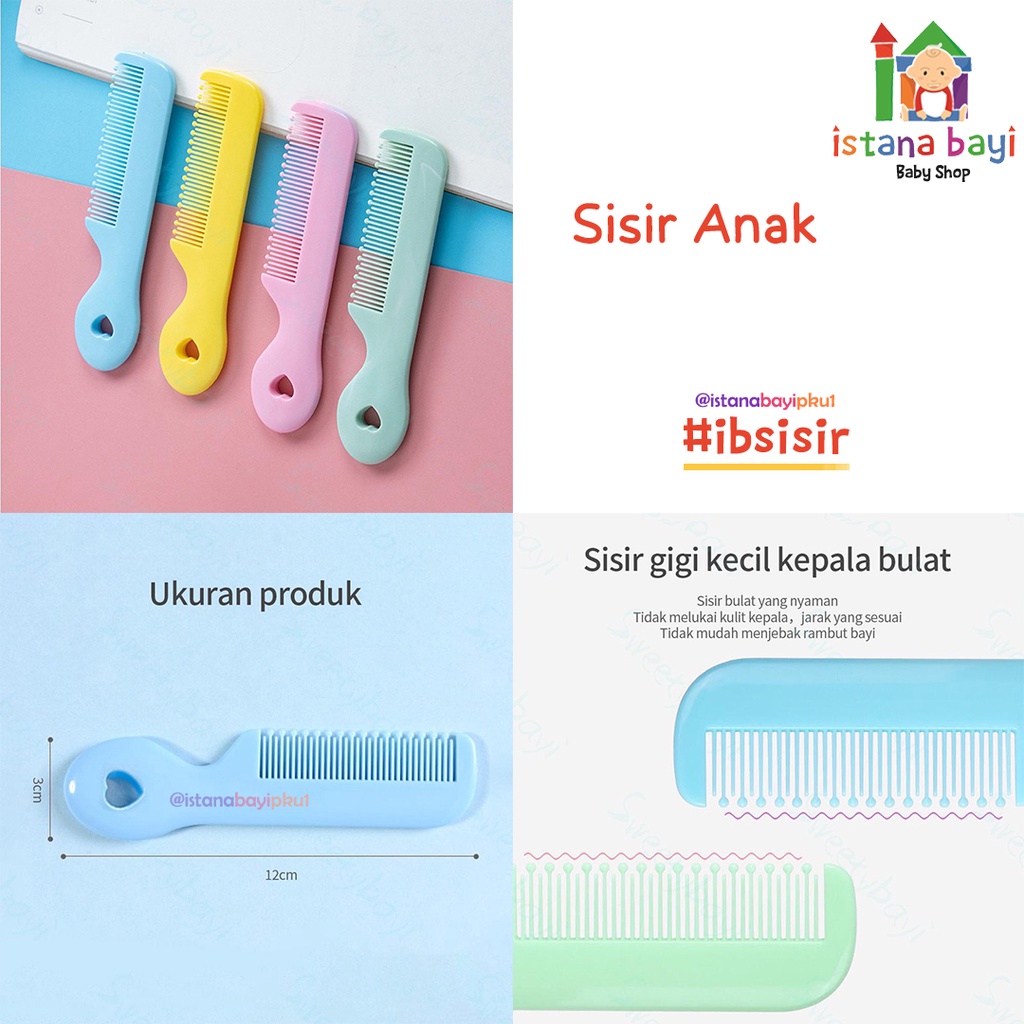 SISIR GAGANG FULL MOTIF WARNA WARNI / SISIR RAMBUR KARAKTER LUCU 1 Pcs