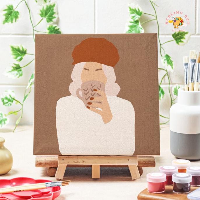 

Paint by number lukisan faceart wajah versi 3 canvas 20x20 cm