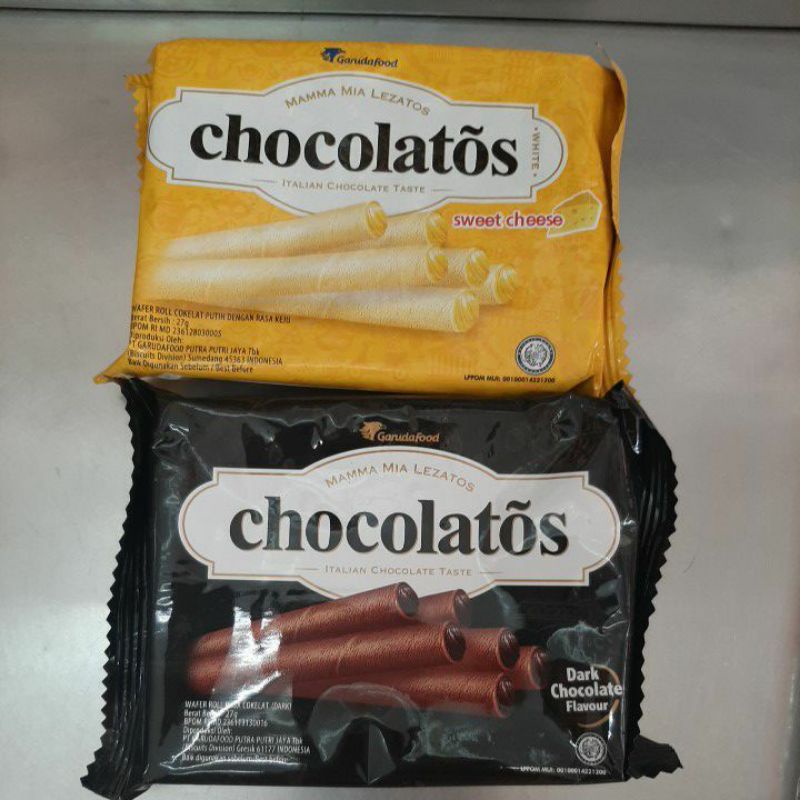 

Chocolatos wafer roll rasa cokelat dan chesse 27 gr