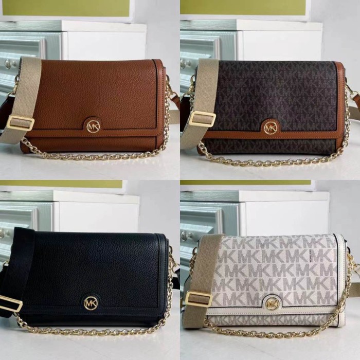 Michael Kors Freya Small Convertible Logo Crossbody - brown