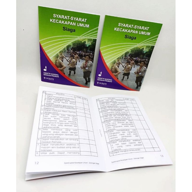 Buku SKU Siaga Pramuka 10*13'5cm Buku Syarat Kecakapan Umum Hvs Tebal