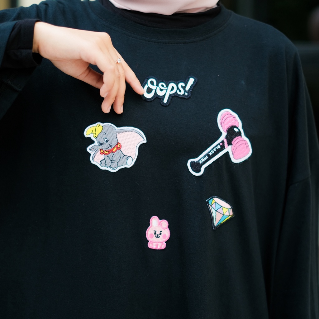 YPD.ID-Kaos Oversize Embroidery T-SHIRT OVERSIZED COTTON COMBED