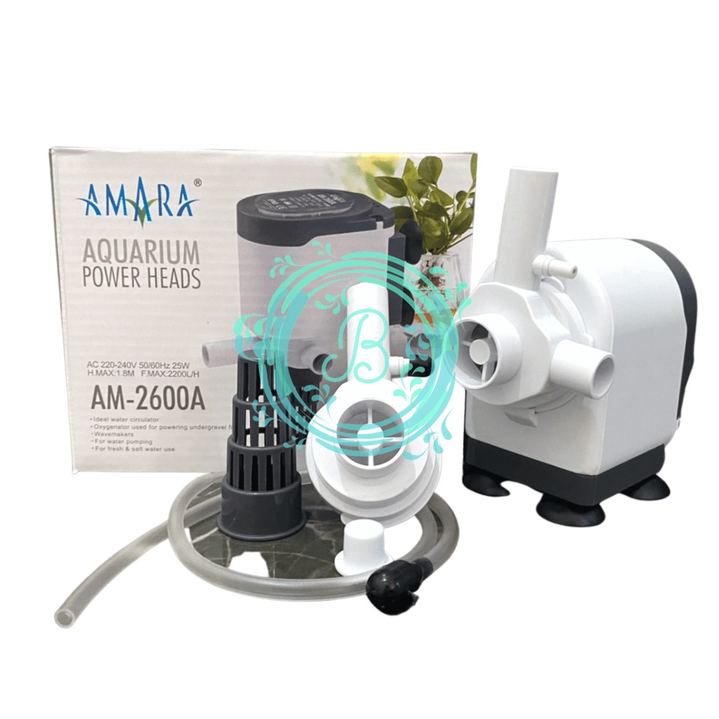 Amara AM-2600A AM 2600 A Pompa Air Celup Aquarium Aquascape Hidroponik Submersible Water Pump Power Head