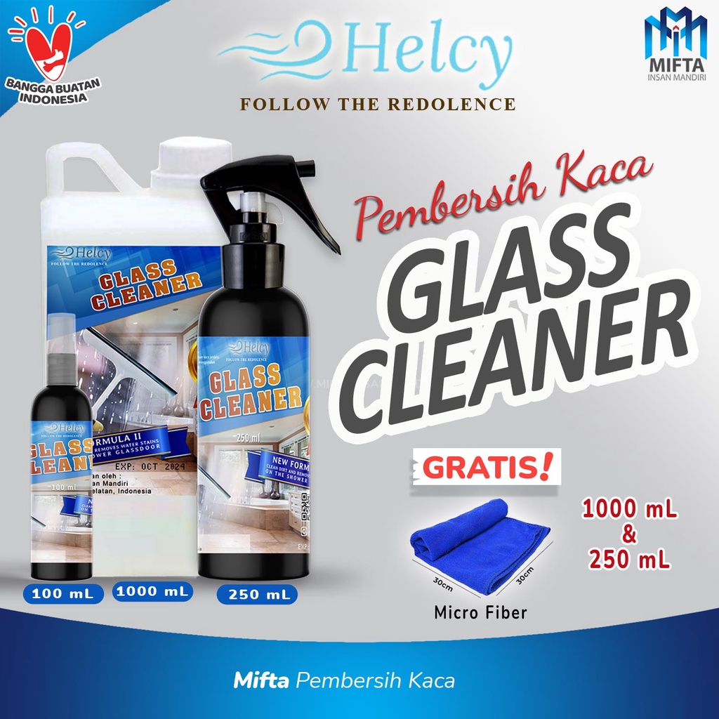 PEMBERSIH KACA ANTI REDEPOSISI / HELCY ANTI REDEPOSITION GLASS CLEANER