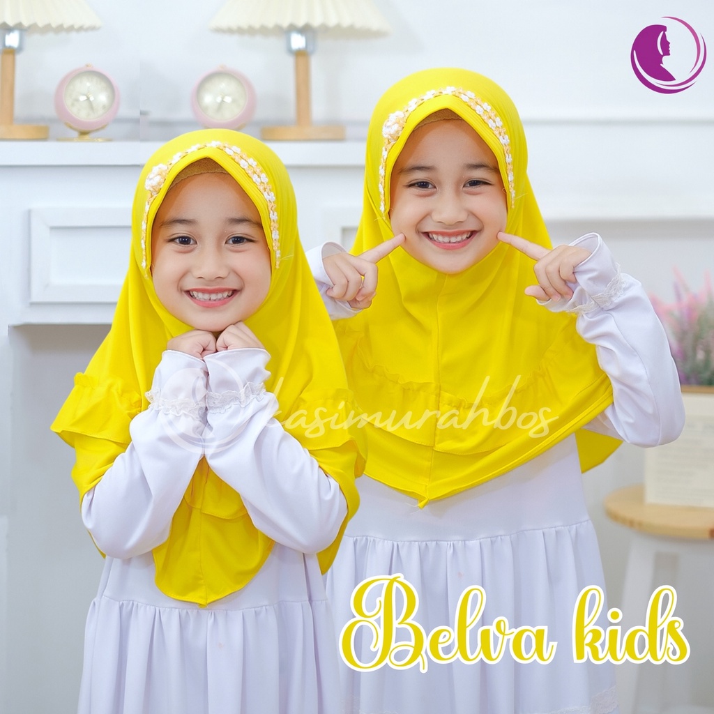 JILBAB ANAK PEREMPUAN TK BELVA KIDS PET RENDA MELATI LUCU JERSEY MURAH UMUR 3_8 TAHUN TERBARU TERMUR