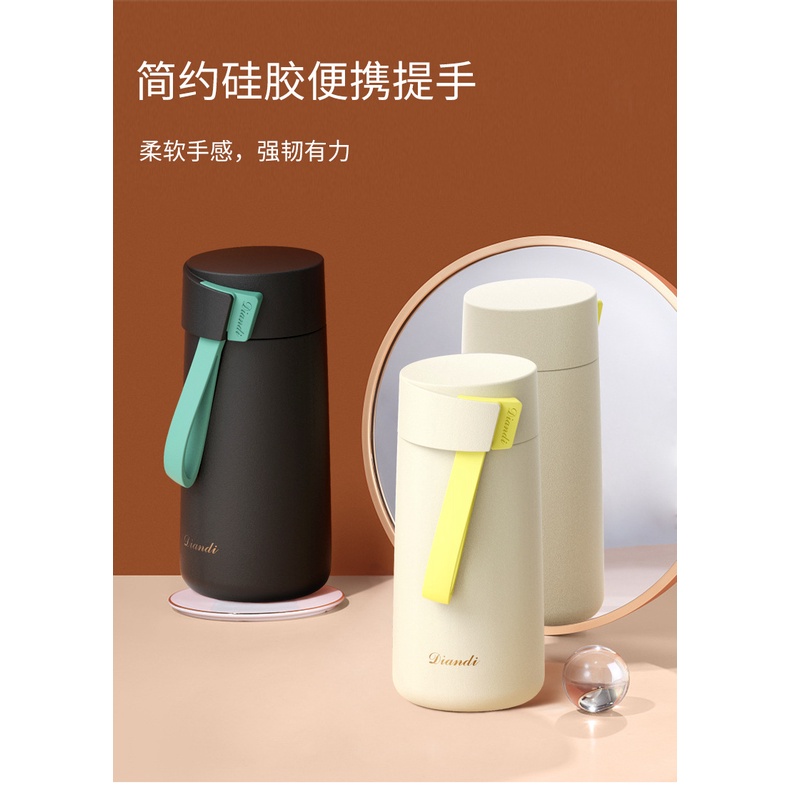 Thermos Termos Mini Gelas Diandi MIRG - 270 ml Botol Tumbler Kopi Teh Stainless Steel BPA Premium awet tahan lama Hitam Putih Pink Blue Hadiah Gift Premium