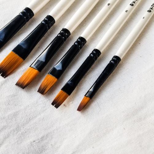 

Kuas Lukis V-TEC Flat set 6 pcs A0017H-6A / V-TEC Paint Brush