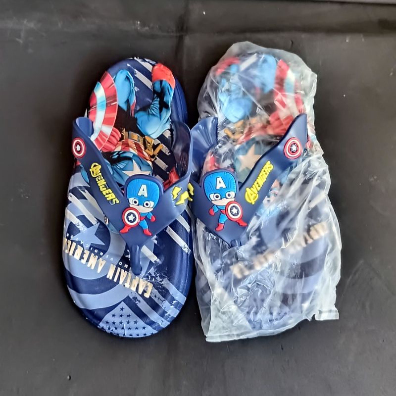 Sandal anak avenger Sandal karet import anak laki sendal trendy motif super hero