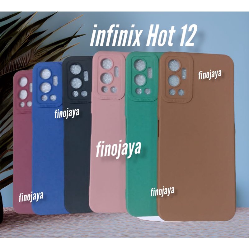 Softcase Infinix Hot 12 Silikon Casing Selicon Case Macaron Pro Camera