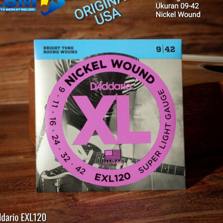 Hadir Hebat D'Addario EXL 120 Senar Gitar Elektrik 09 Original USA