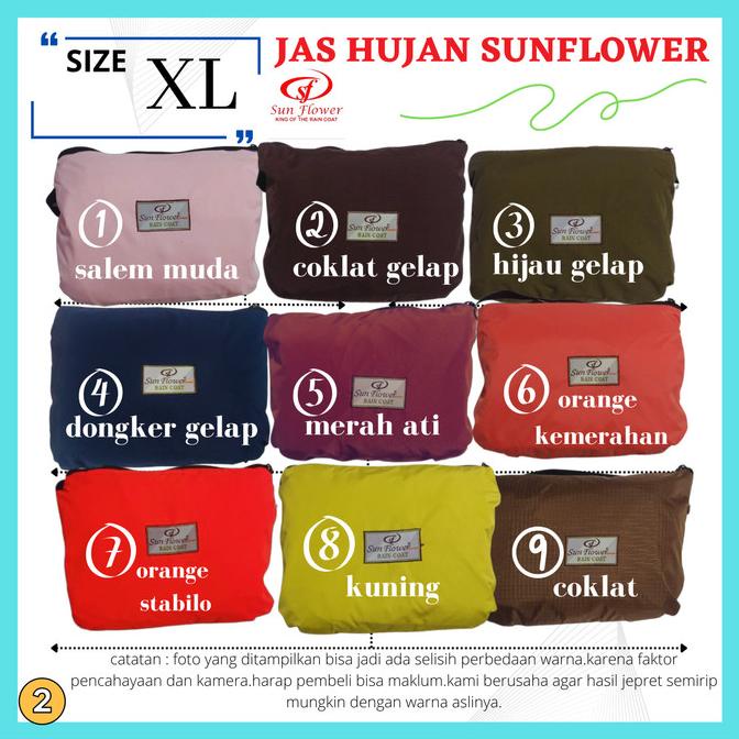 JAS HUJAN ORIGINAL SUN FLOWER SIZE XL