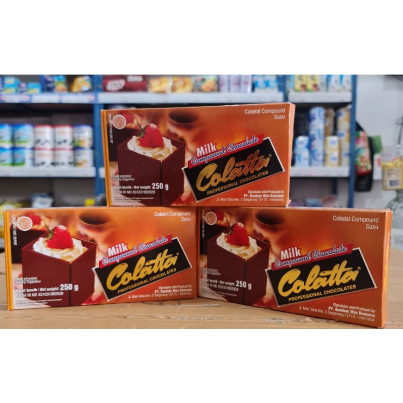 

250g Colatta Dark Milk Compound/Colatta Coklat batang milk/Coklat Blok/Coklat Susu Colatta 250gr
