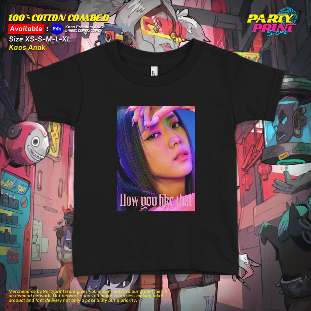 Partyprintstore Kaos Anak Cowok Band Musik Blackpink Bts Kpop HYLT Jisoo I