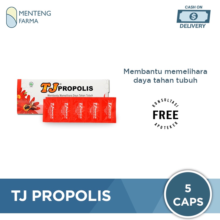 TJ Propolis 1 Strip 5 Kapsul - Memelihara Daya Tahan Tubuh