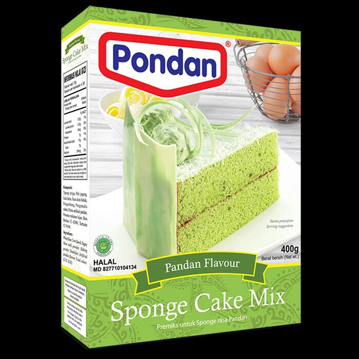 PONDAN Sponge Cake Mix Pandan 400 Gram