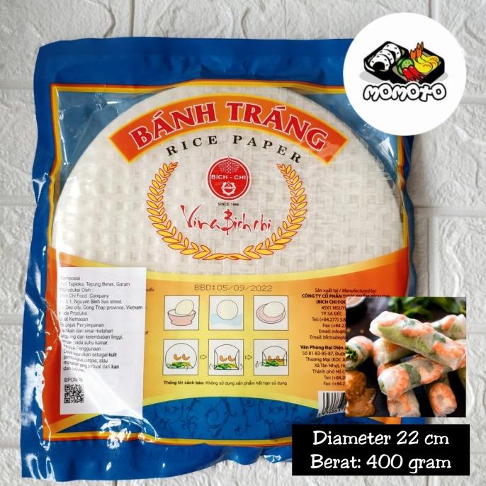 

[COD] Paper Rice Banh Trang 400gr 22 cm Pack Utuh Vietnam Spring Roll [COD]