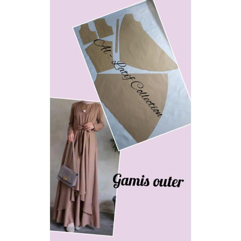 pola instan / pola jiplak GAMIS OUTER