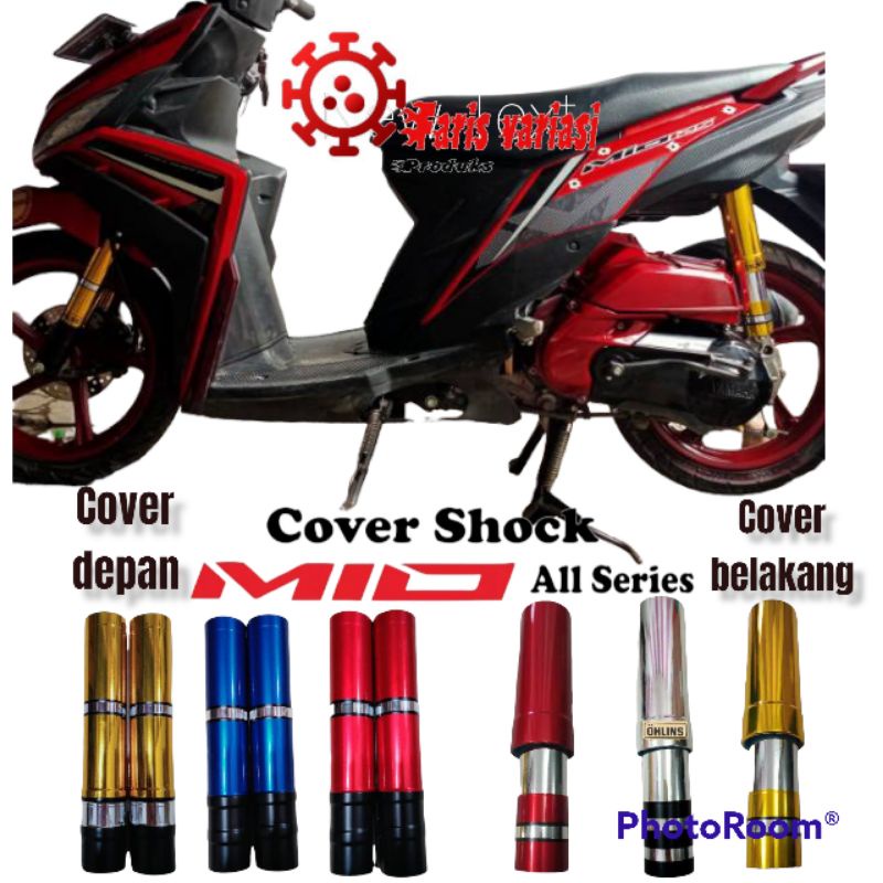 variasi sok cover shock depan belakang mio soul gt sporty