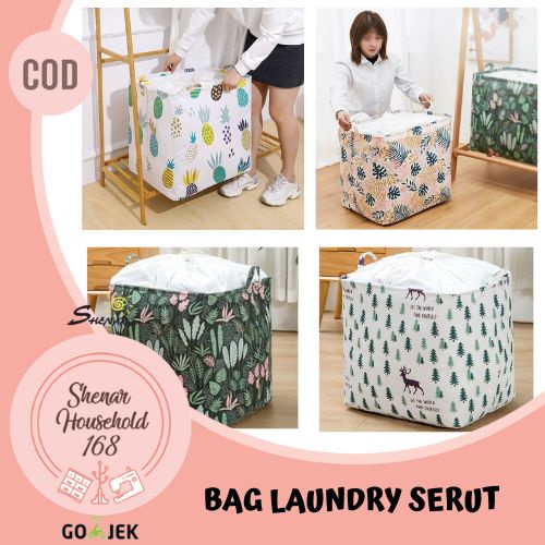 SHENAR , LAUNDRY SERUT LAUNDRY BAG LAUNDRY BAG KERANJANG BAJU LAUNDRY BAG PAKAIAN SELIMUT BAJU ANAK STORAGE JUMBO 100 LITER - SHENAR