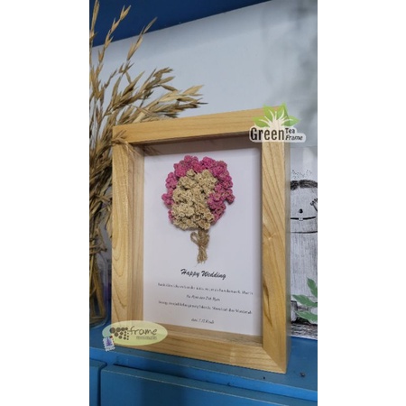KADO MAHAR / NIKAHAN BUNGA RUSTIC INCLUDE FRAME 3D RONGGA 6R
