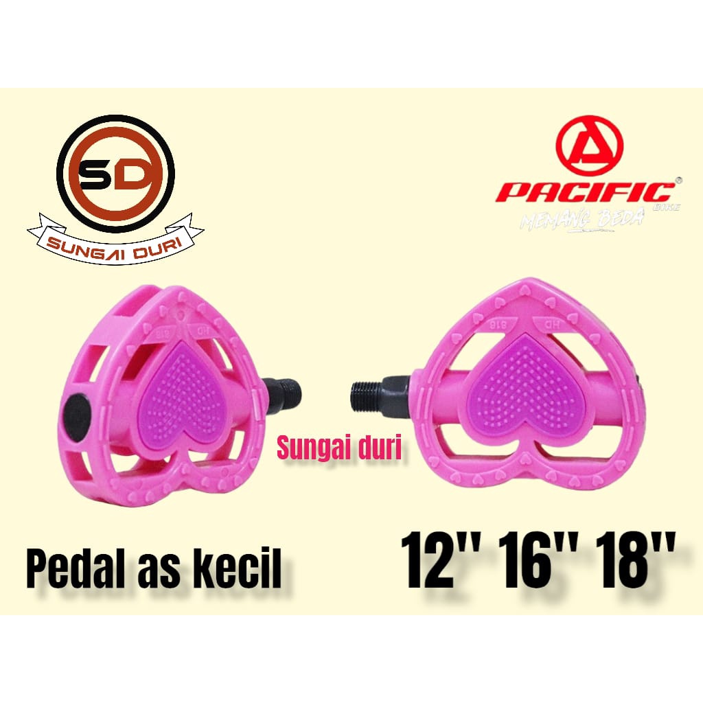 pedal sepeda anak cewek  as kecil 12 16 18 inch