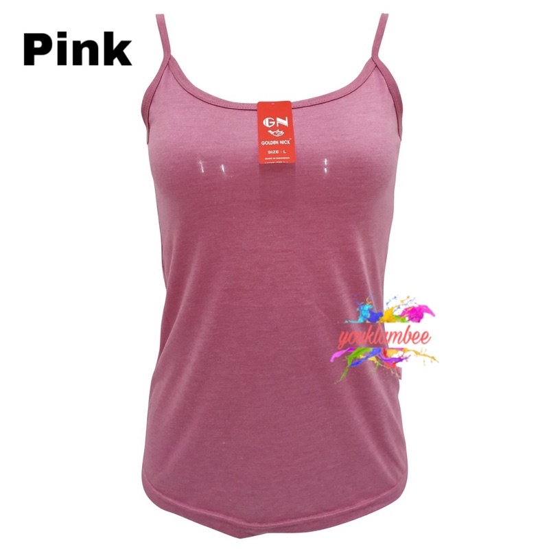 TANGTOP GOLDEN NICK AT- SA50 Tali KECIL | Kaos Tank Top Wanita Singlet Warna Tali Kecil