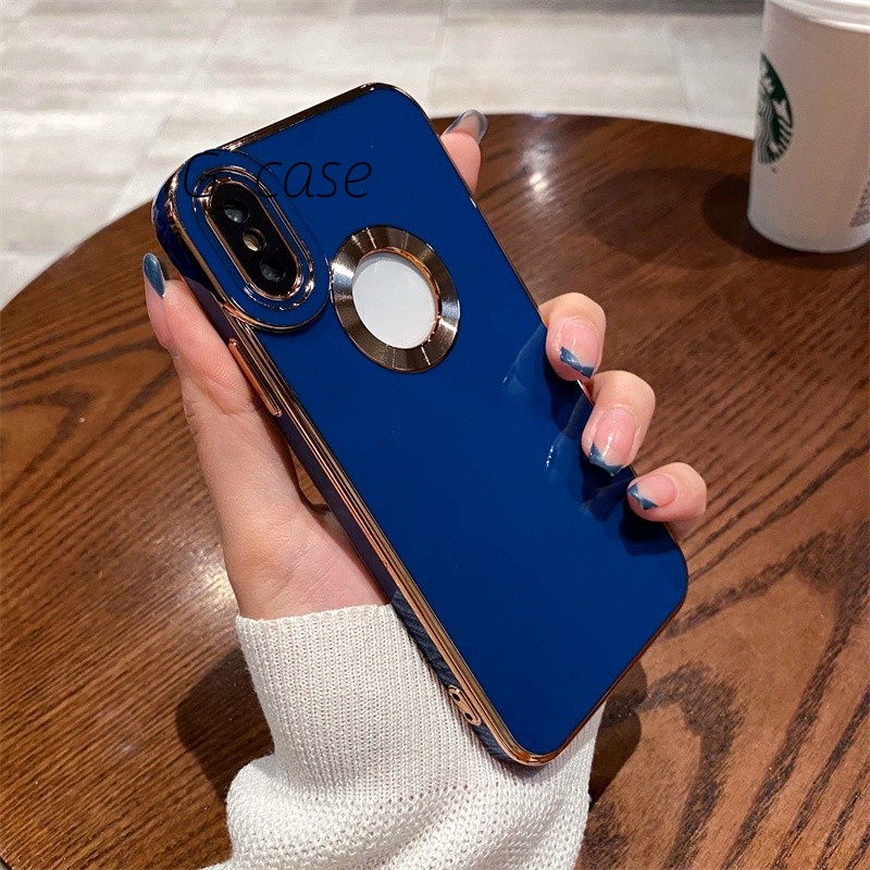 Soft case Silikon Lapis Emas Tahan Banting Dengan Pelindung Kamera Untuk Iphone X XR XS MAX 8 7 Plus