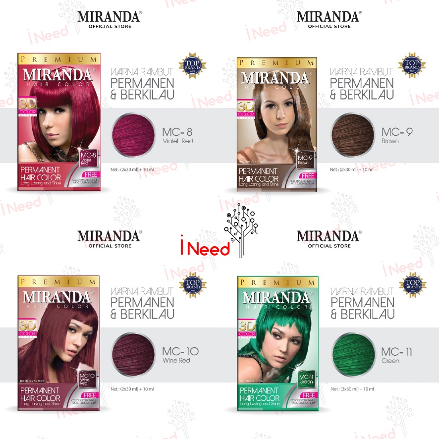 (INEED) Miranda Hair Color - 30ml ( Pewarna Rambut )