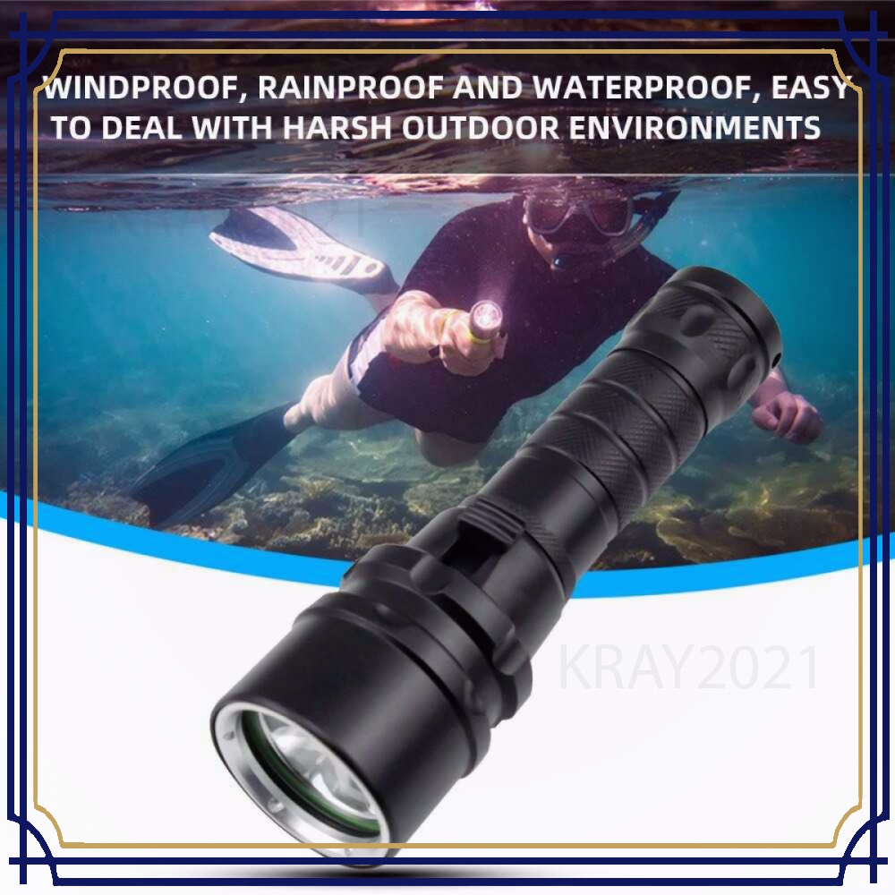 Senter LED Diving Flashlight Waterproof L2 1200 Lumens - G300