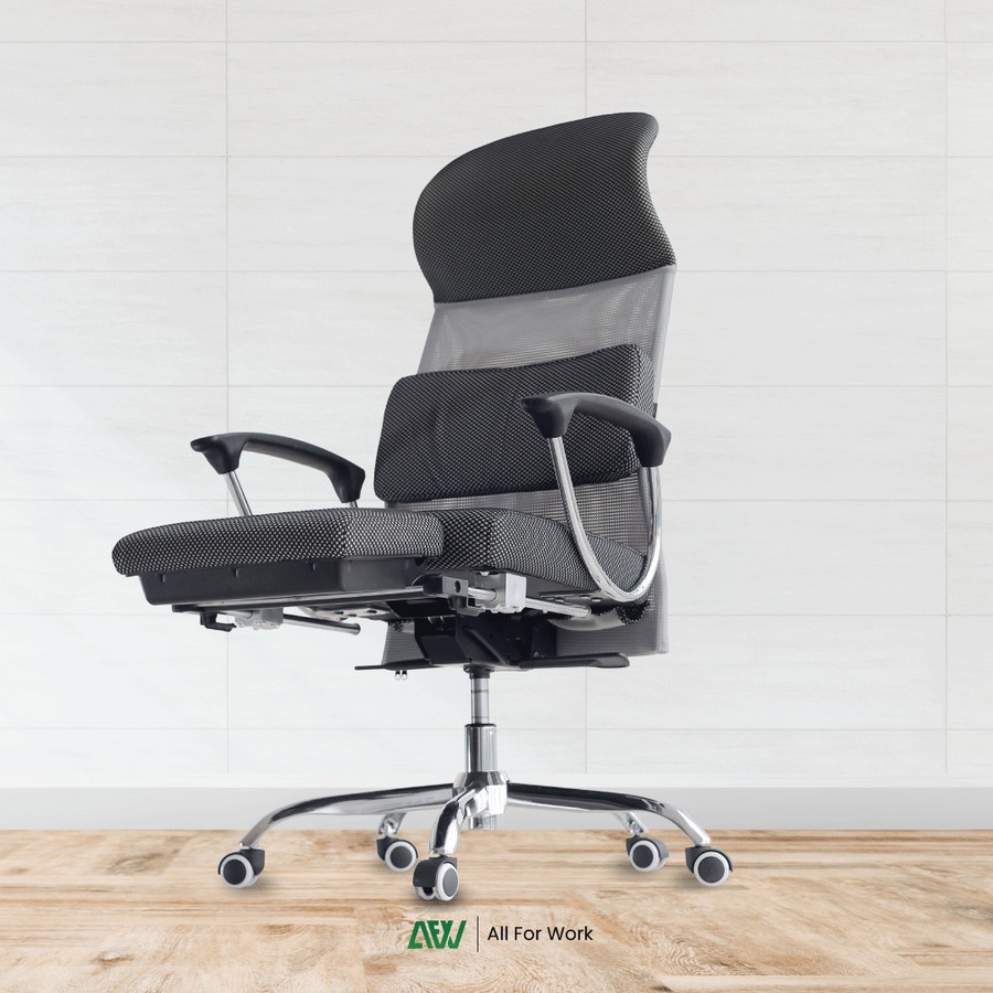 DOZE Kursi Kerja Ergonomis Kursi Kantor Reclining 180° Berbaring AFW