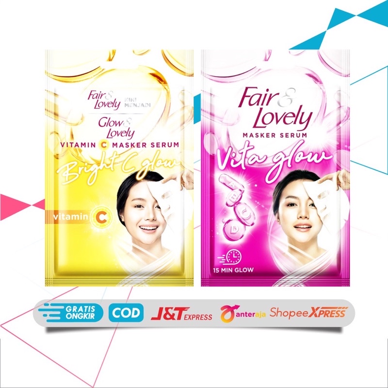 Fair & Lovely Mask / GLOW &L LOVELY Masker Wajah, Masker Srum