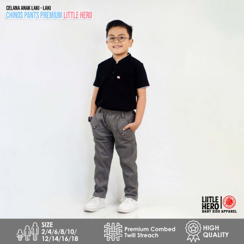 Celana Chino Chinos Panjang Anak Laki Laki Cowok Little Hero Terbaru 1 2 3 4 5 6 7 8 9 10 11 12 13 Tahun