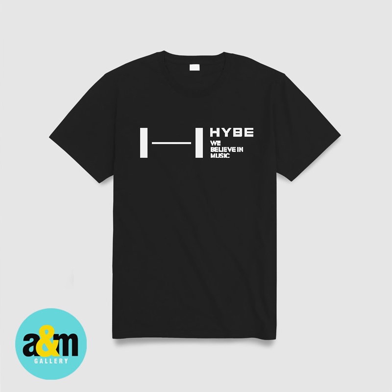 Kaos BTS HYBE Labels We Believe In Music Kaos K-POP Unisex - A&amp;M