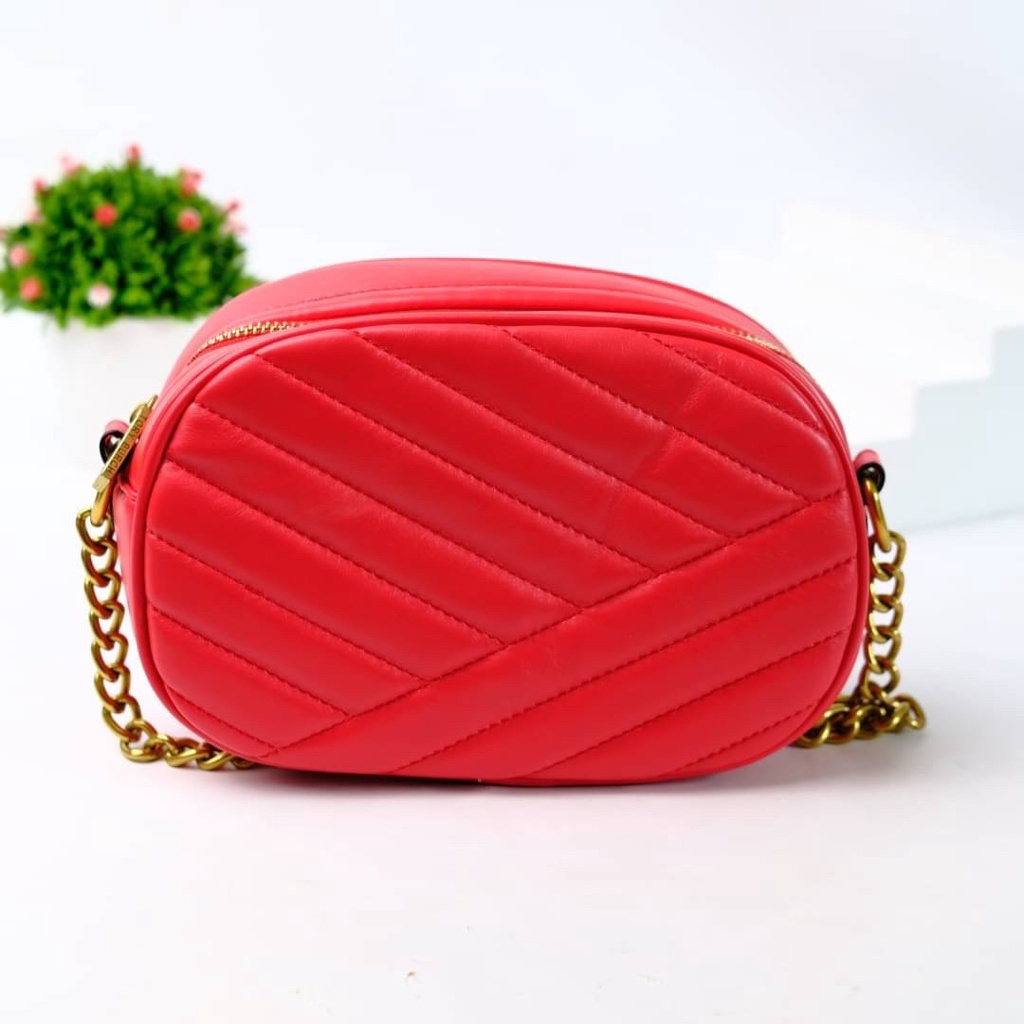 [7.7 Boombastis Sale⚡] - TAS SELEMPANG WANITA TB TB008 OVAL MOTIF CHEVRON RUMBAI SLING GBAG PREMIUM IMPORT