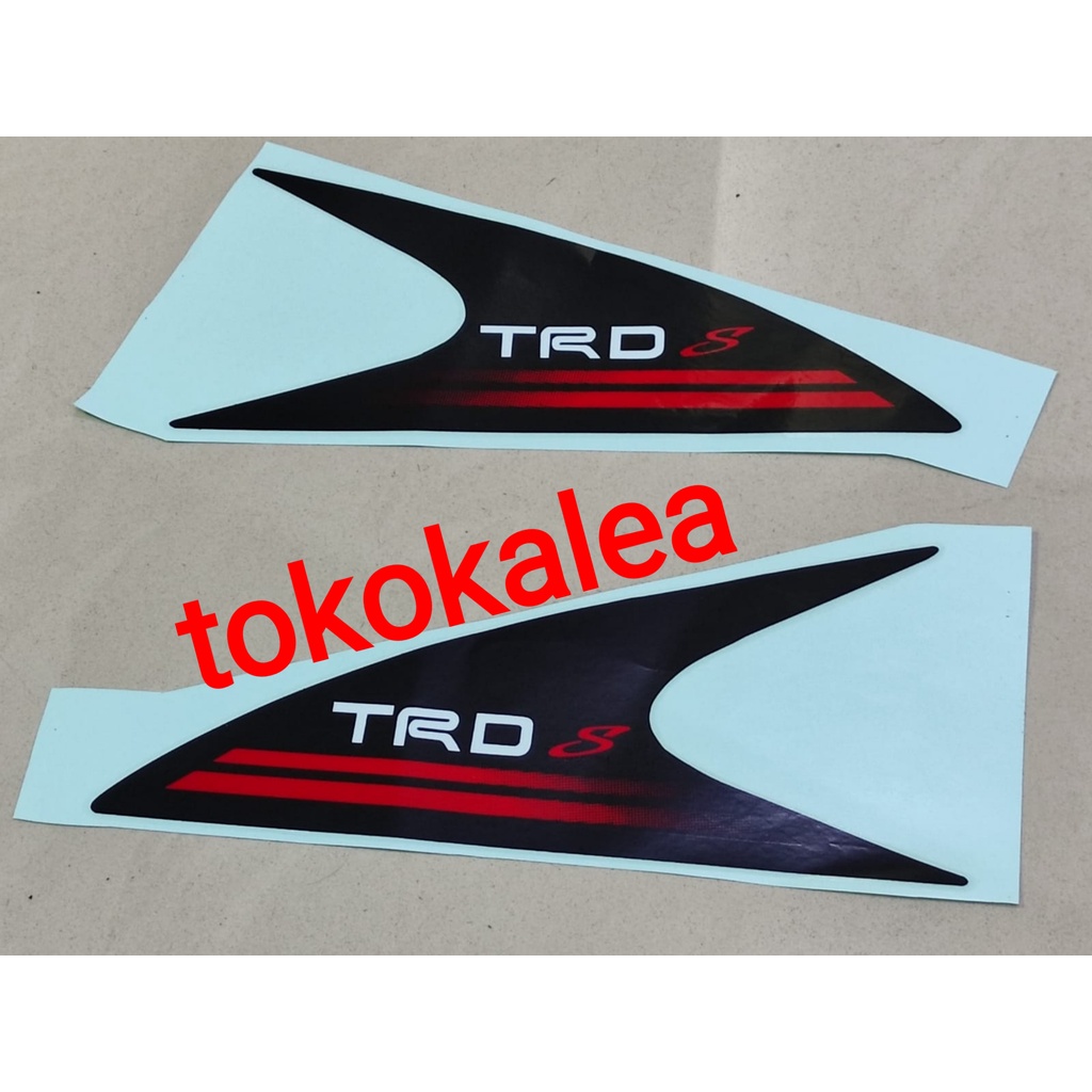 Stiker depan spion mobil toyota AGYA TRD S Warna hitam cutting sticker mobil warna hitam AGYA tulisa
