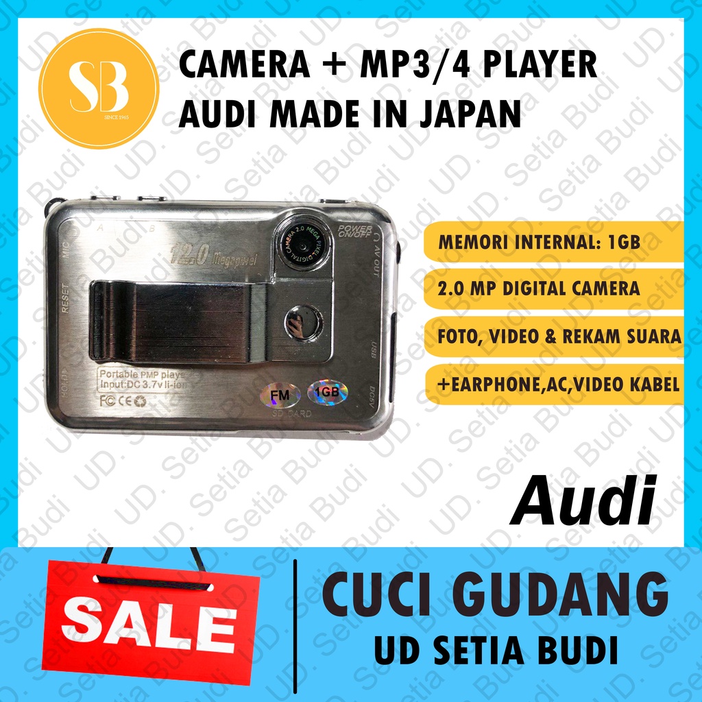 Made in Japan Kamera 2MP + MP3 MP4 Perekam Suara FM Radio Player