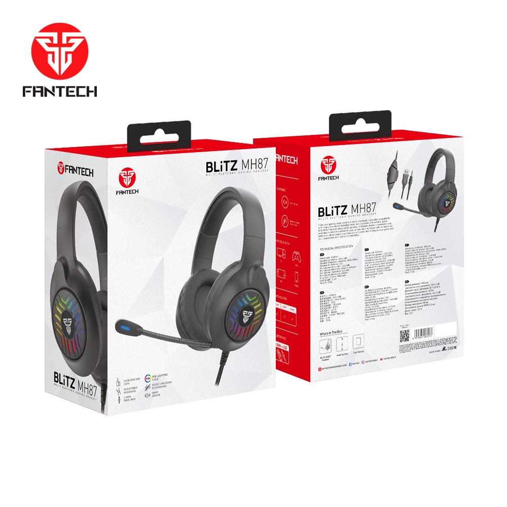 Fantech BLITZ MH87 Headset Gaming Mobile Free Splitter