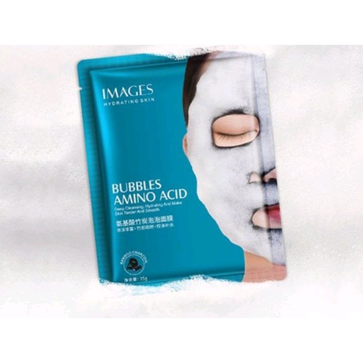 IMAGES BUBBLES FACIAL MASK Amino Acid masker wajah