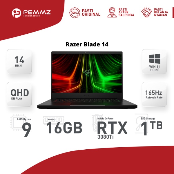 Razer Blade 14 - 14" QHD 165Hz - R9-6900HX - RTX3080Ti  SSD 1TB