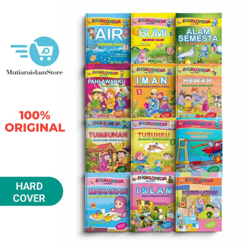 Buku Anak 1 Set Boardbook Ensiklopedia Anak Muslim 12 Jilid