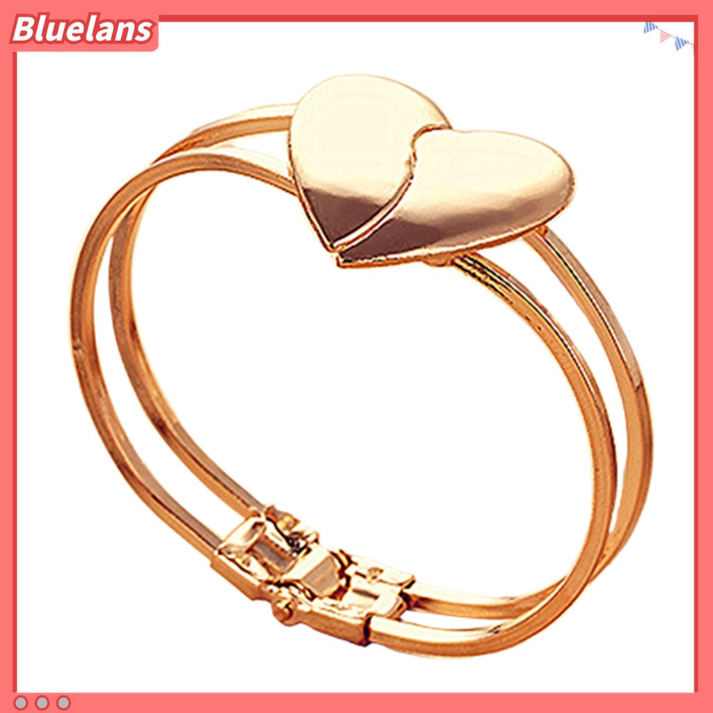 Gelang Bangle Lapis Emas Bentuk Hati Untuk Wanita Charms