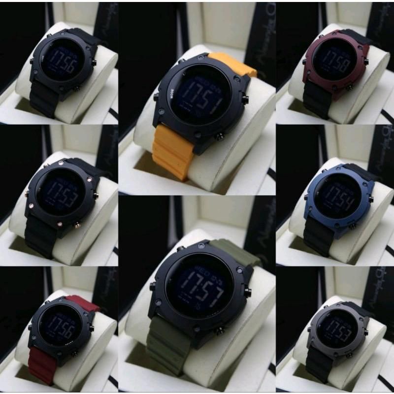 JAM TANGAN PRIA ALEXANDRE CHRISTIE AC 9376 /9376 DIGITAL RUBBER ORIGINAL GARANSI RESMI 1TAHUN