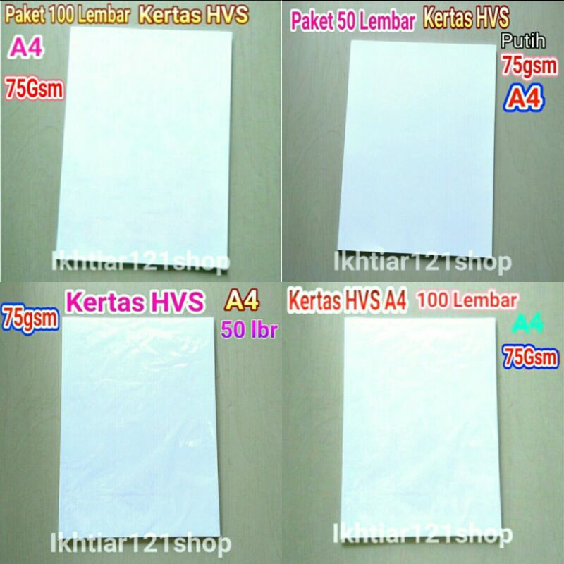 

Paket Hemat kertas HVS A4 75Gsm Warna putih berkualitas