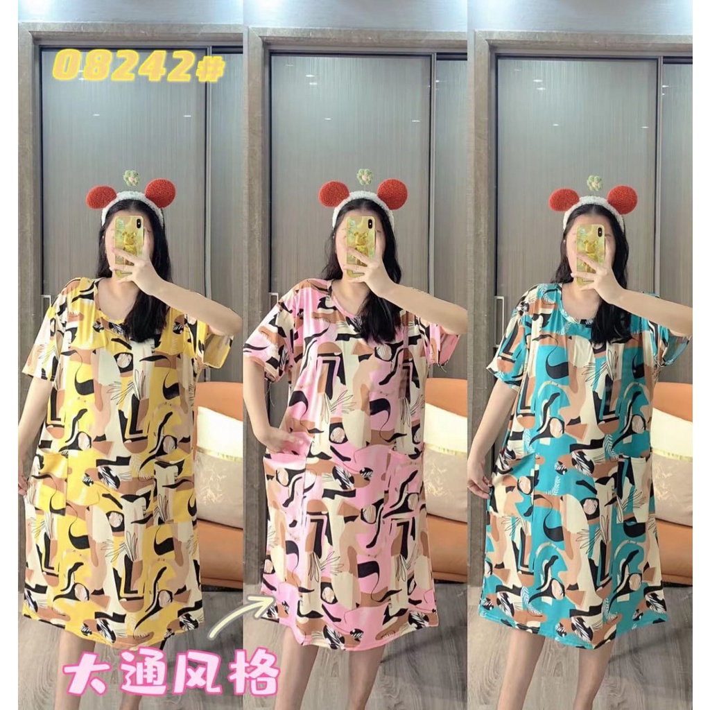 BAJU TIDUR DASTER DRESS JUMBO KANTONG RANDOM IMPORT