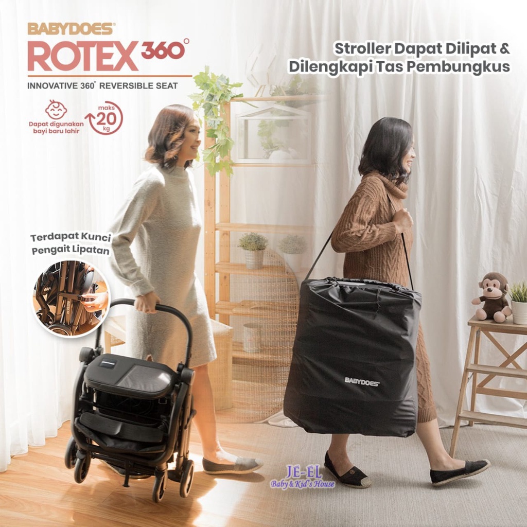 Baby Does New Rotex 360° Innovative 360° Reversible Seat CH-419 / Kereta Sorong Baby Does